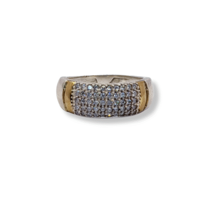 Anillo plata oro