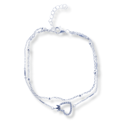 Pulsera doble corazon