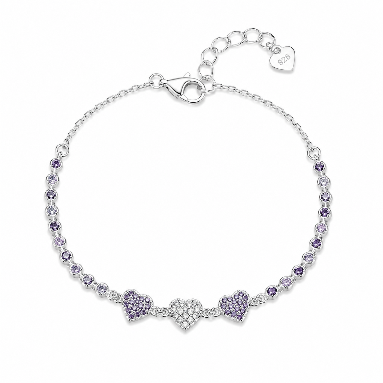 Pulsera Circón Corazón