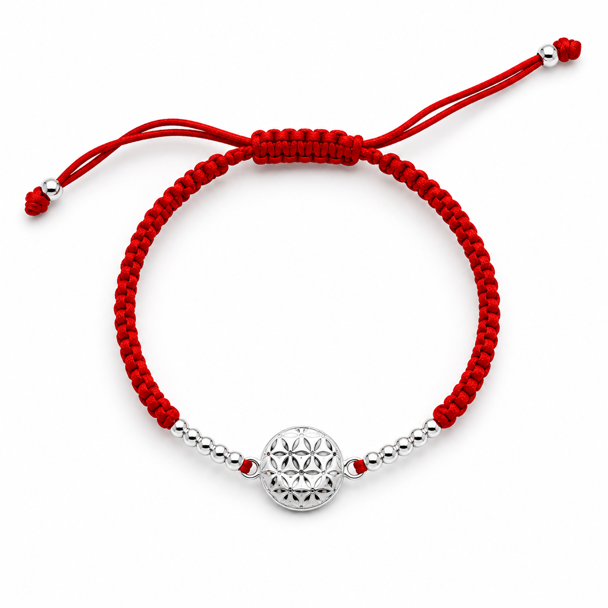 Pulseras hilo Plata Liso