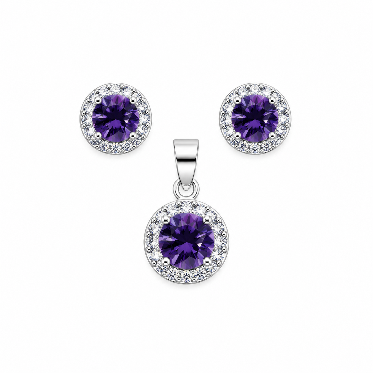 Conjunto Swarovski Redondo