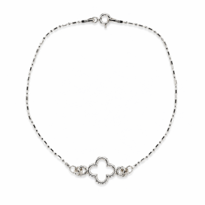 Pulsera Punto Palito Trébol de la suerte