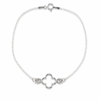 Pulsera Rolo Trébol de la suerte