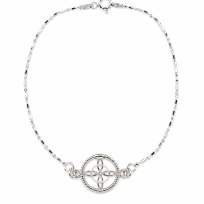 Pulsera Punto Palito Círculo Nudo de Bruja