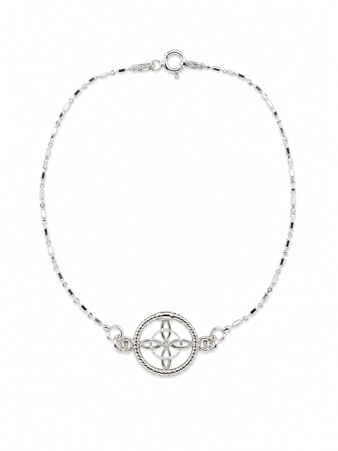 Pulsera Punto Palito Círculo Nudo de Bruja