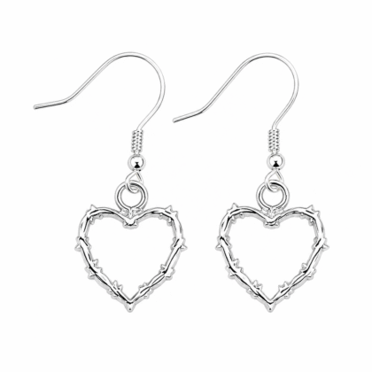 Aros Colgantes Corazón Púas