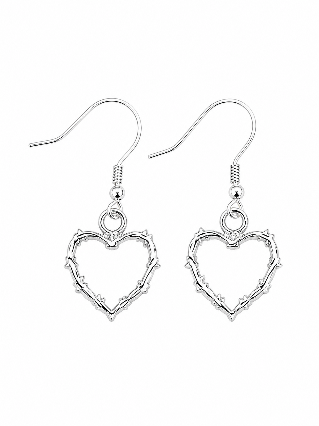Aros Colgantes Corazón Púas