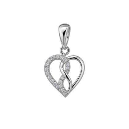 Colgante Circón Corazón Infinito